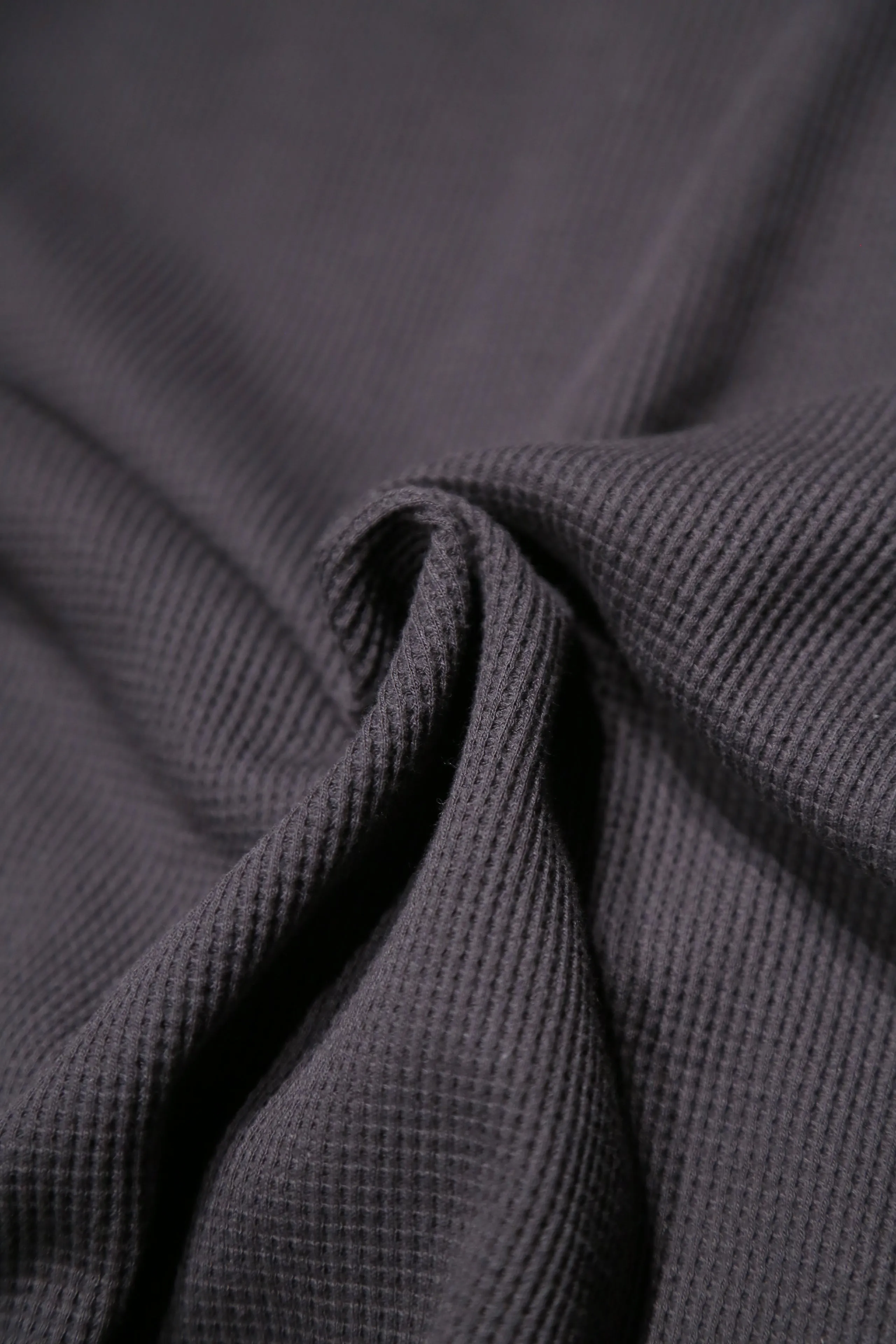 4B TIGHT WAFFLE LS (CHARCOAL)(EXCLUSIVE)