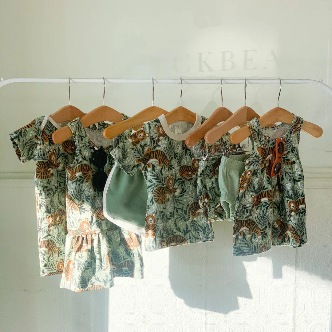Alna Baby Dress, Dreaming Tigers Green