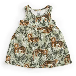 Alna Baby Dress, Dreaming Tigers Green