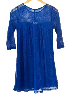 Bright Winter Electric Blue Lace Dress