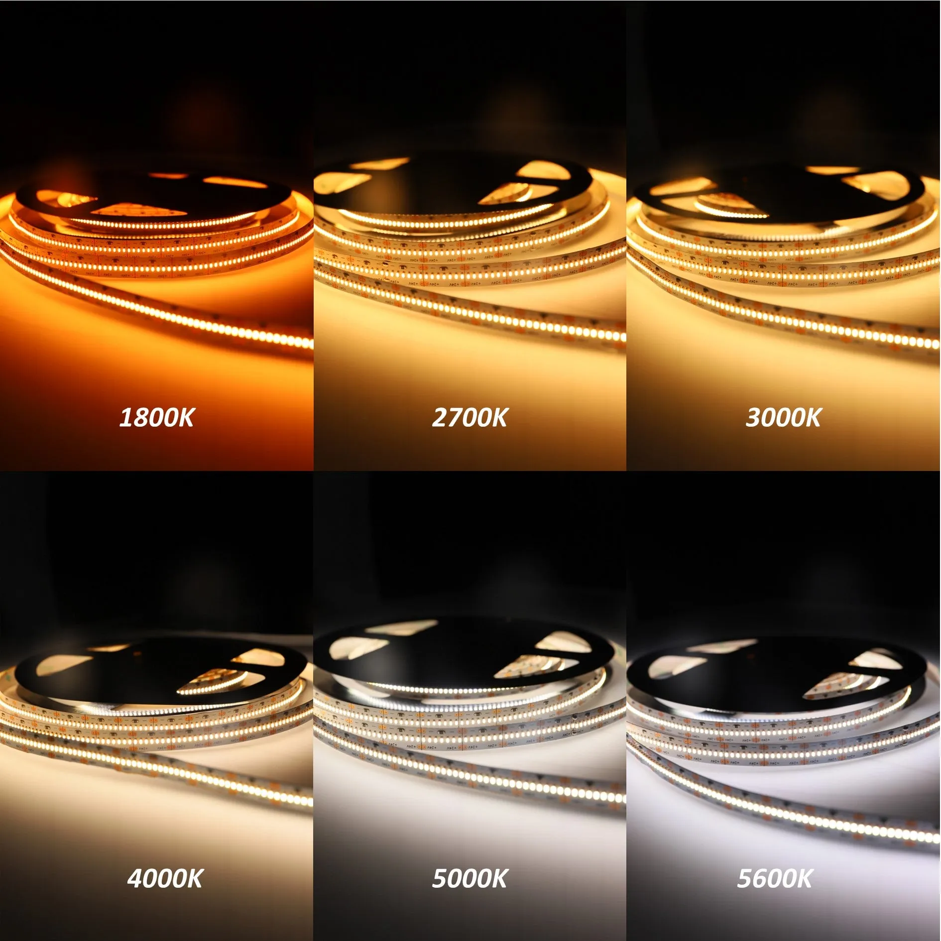 CRI-MAX CRI 95  High Brightness LED Flexible Strip 1800K 2700K 3000K - 420 LEDs/m - 5m/Reel