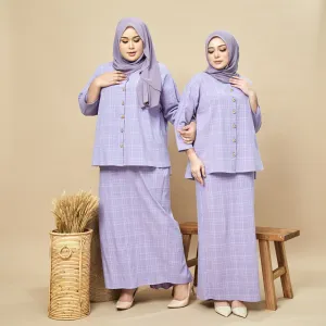 Danni Kurung Set - Lilac Check