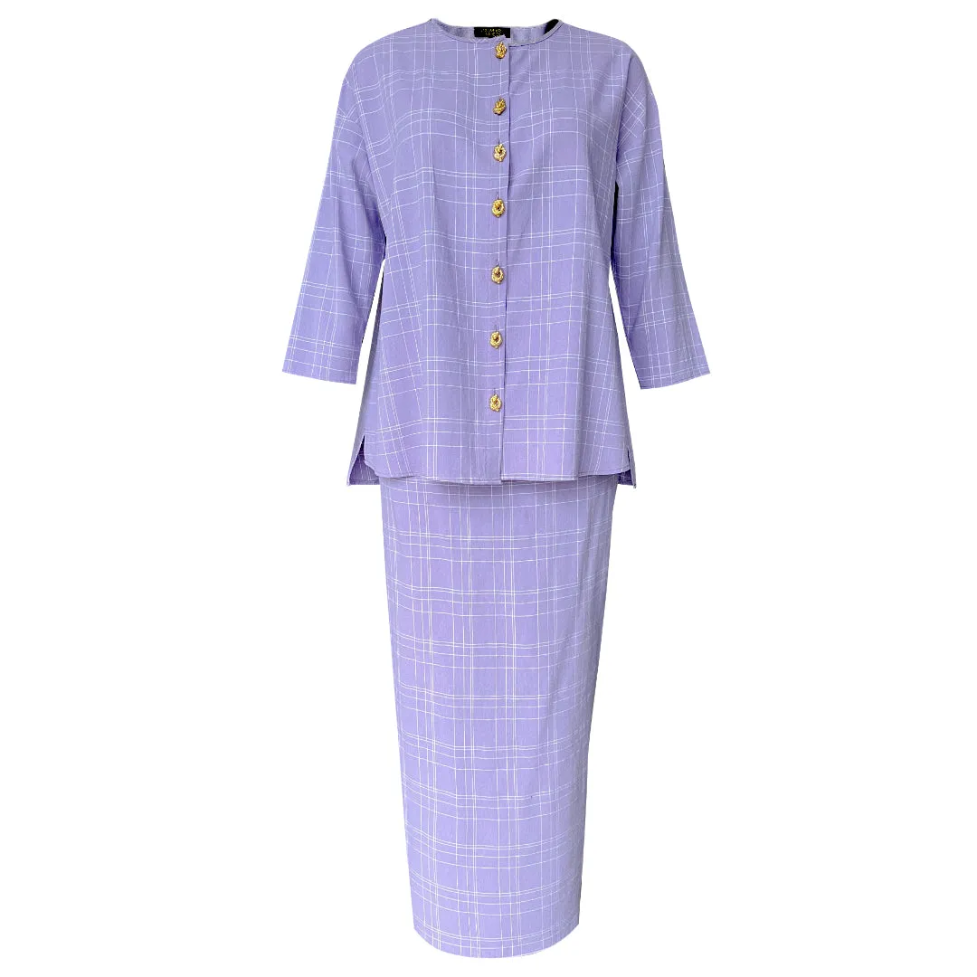 Danni Kurung Set - Lilac Check