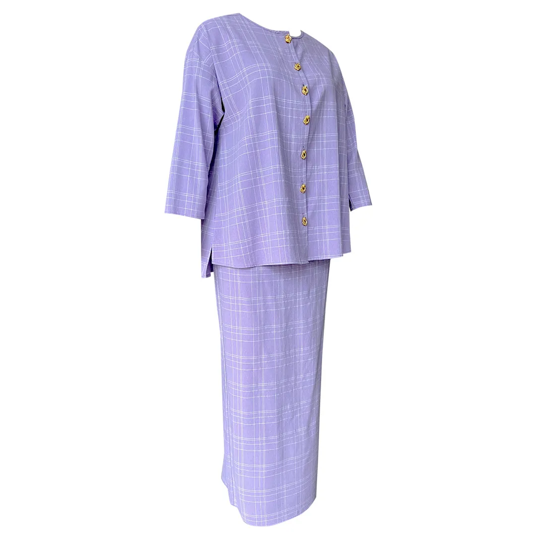 Danni Kurung Set - Lilac Check