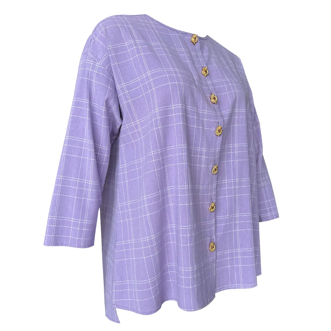 Danni Kurung Set - Lilac Check
