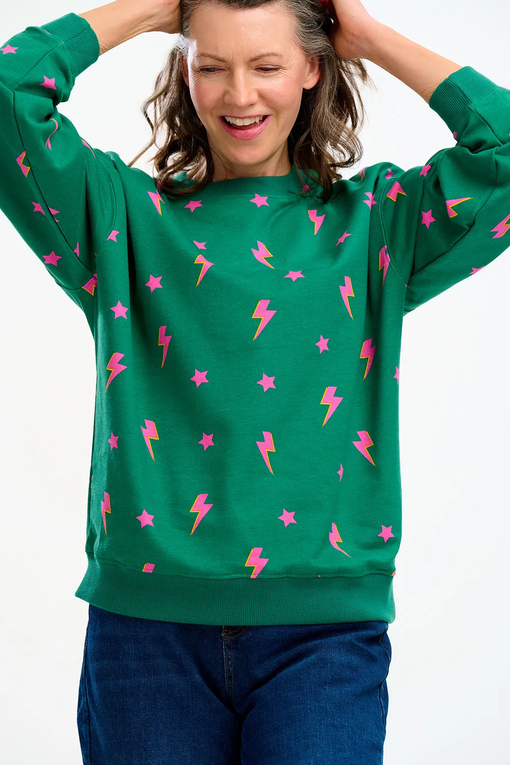 Eadie Sweatshirt - Star Lightning Green