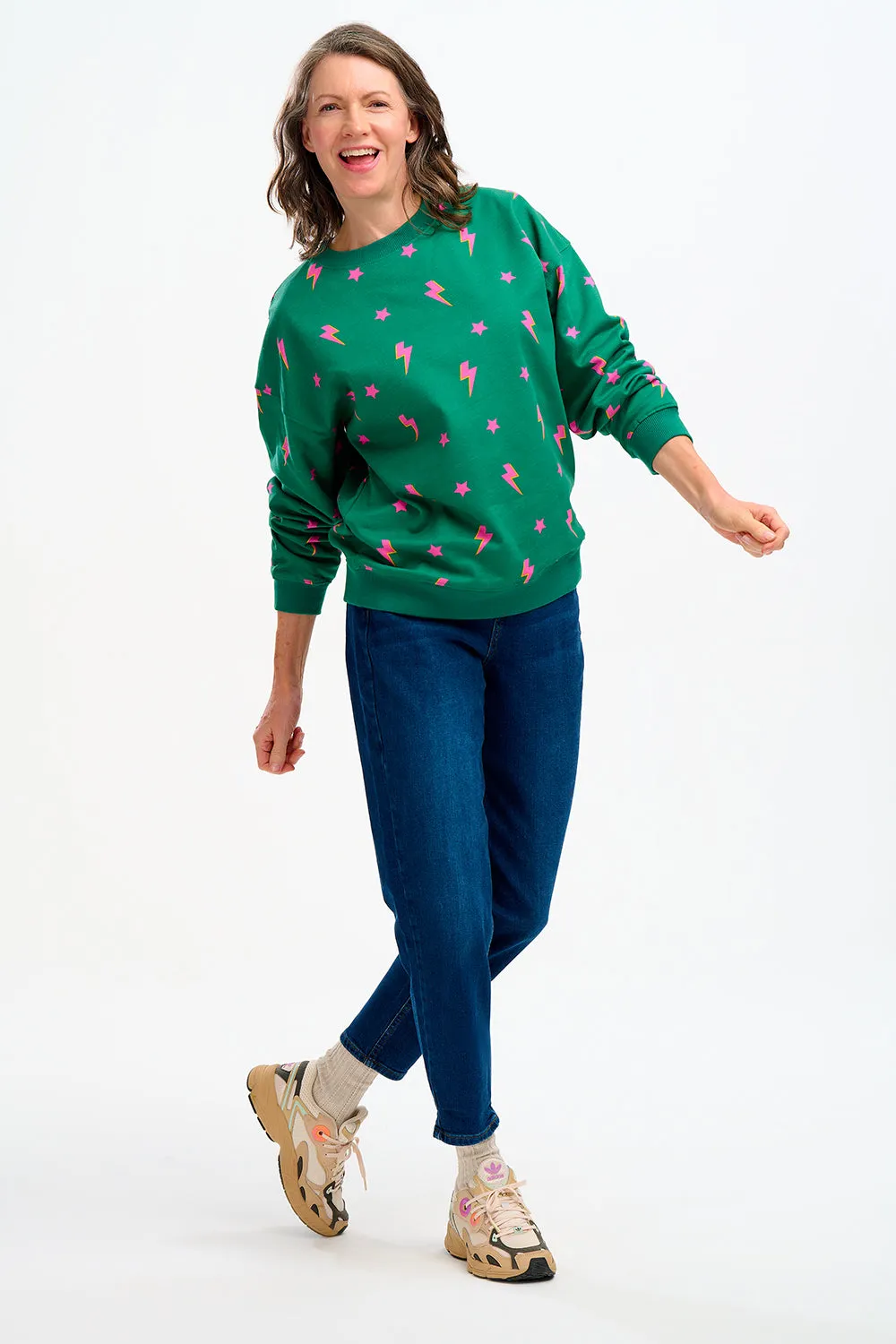 Eadie Sweatshirt - Star Lightning Green