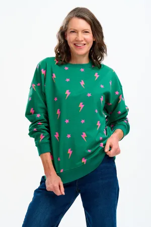 Eadie Sweatshirt - Star Lightning Green