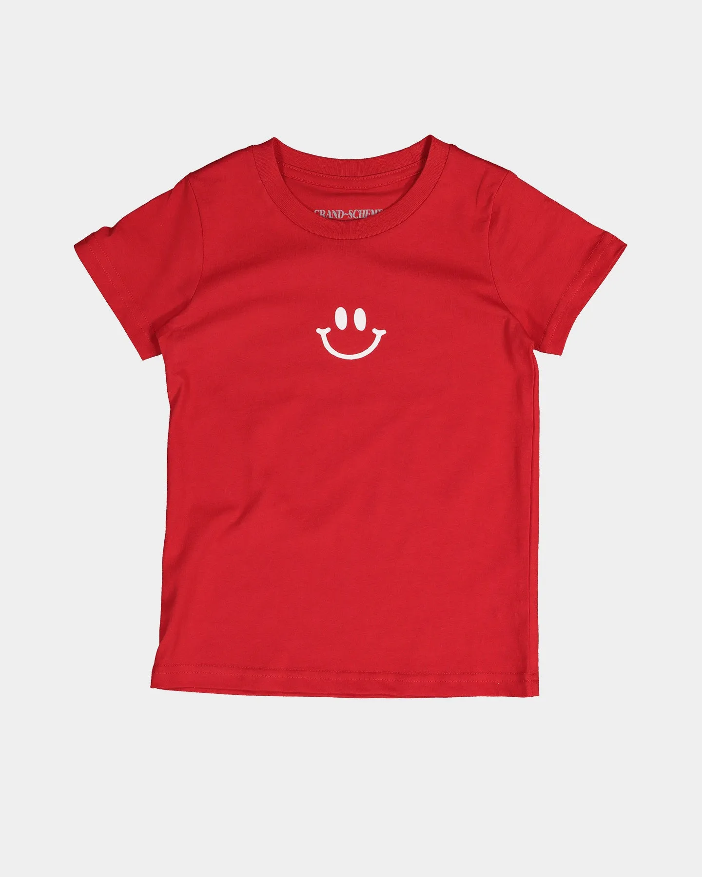 Grand Scheme Kid's Smile Short Sleeve T-Shirt Red