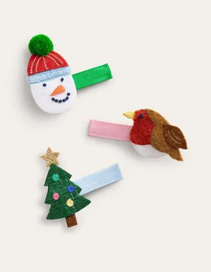 Hair Clips 3 Pack-Festive
