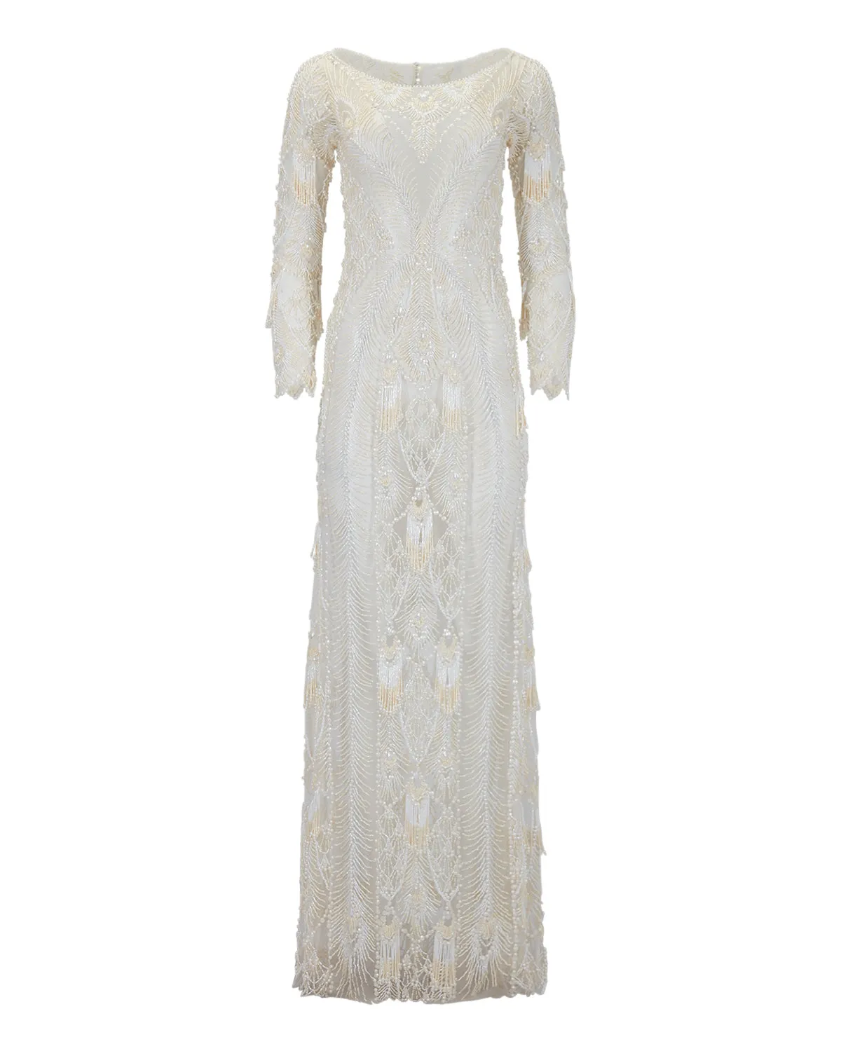 Hand-Beaded Illusion Tulle Gown (EXCLUSIVE)