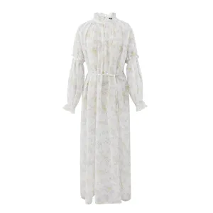 Romantic Floral Ruffle Sleeve Dress