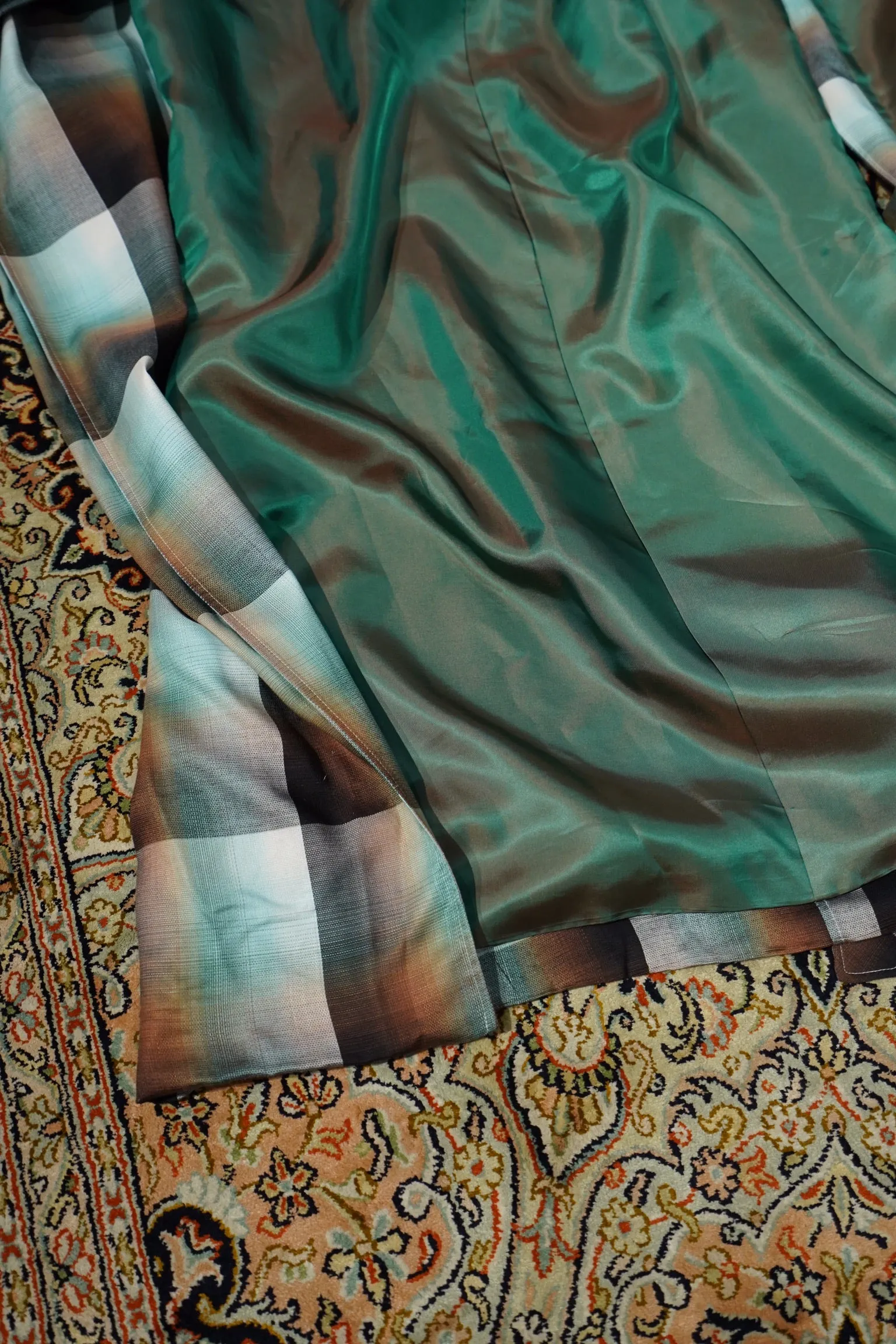 SUGARHILL OMBRE TRENCH COAT (GREEN)(EXCLUSIVE)