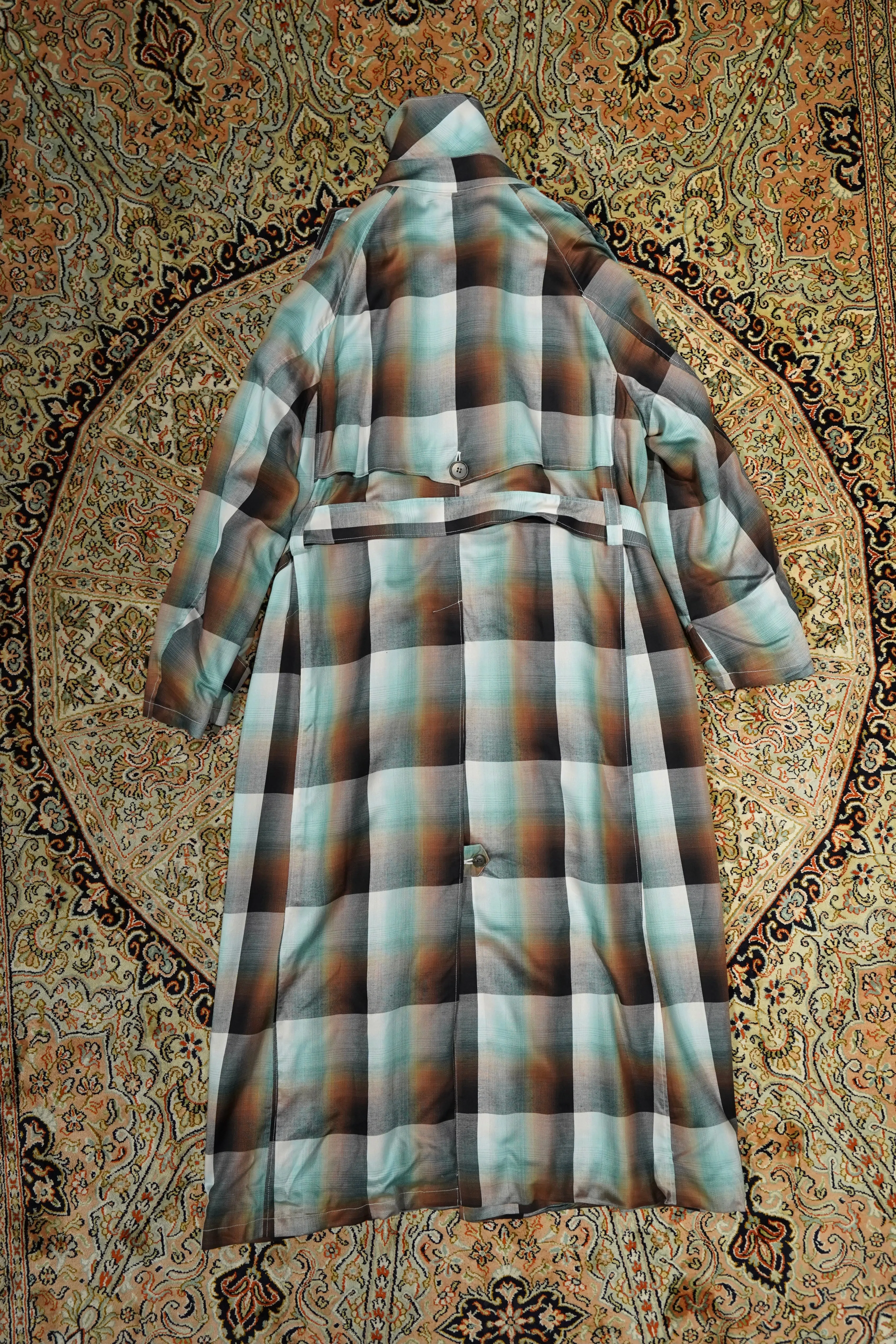 SUGARHILL OMBRE TRENCH COAT (GREEN)(EXCLUSIVE)