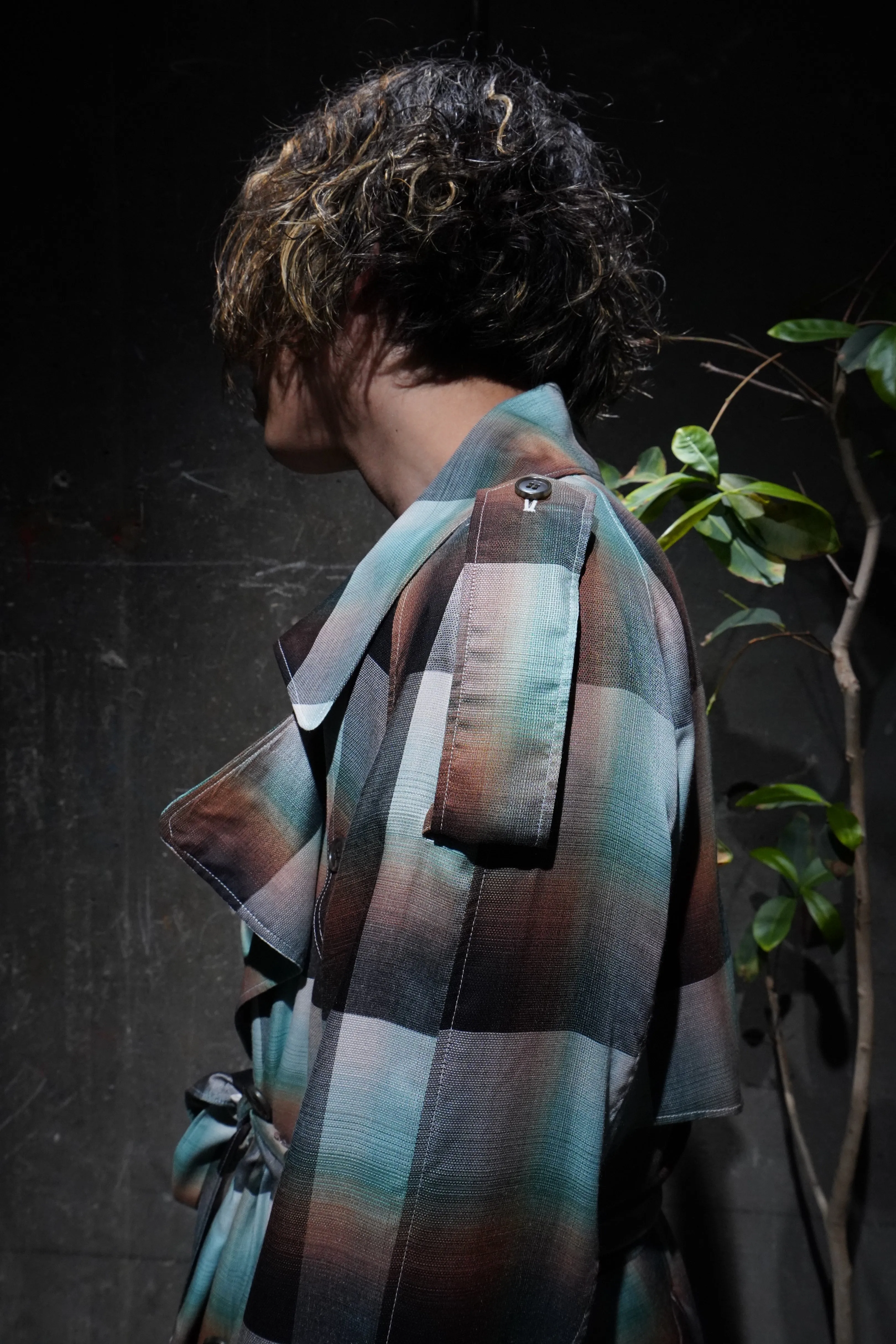 SUGARHILL OMBRE TRENCH COAT (GREEN)(EXCLUSIVE)