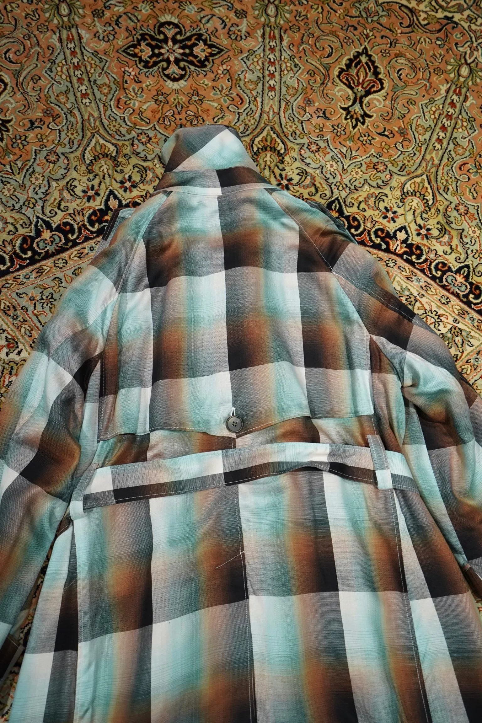 SUGARHILL OMBRE TRENCH COAT (GREEN)(EXCLUSIVE)