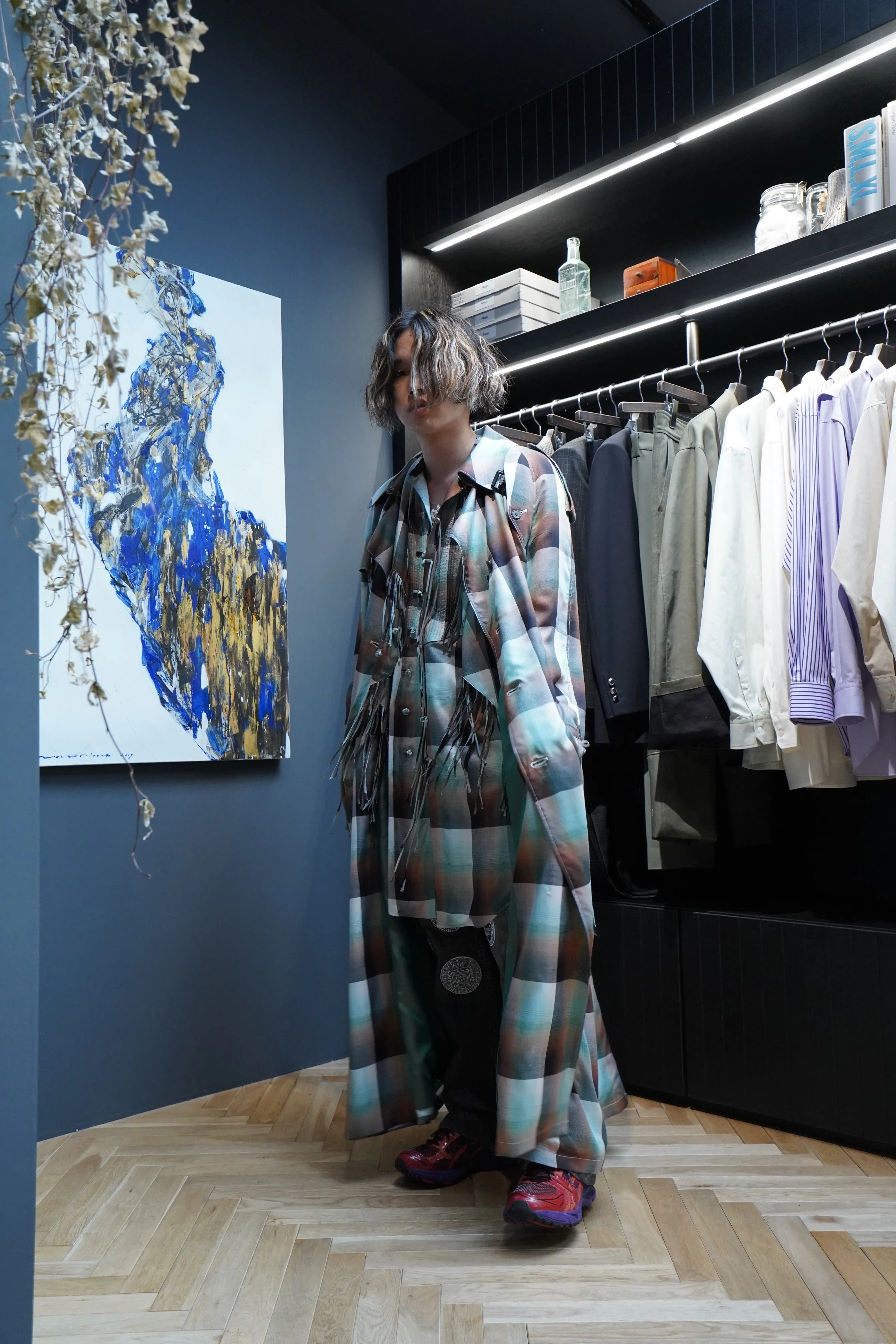 SUGARHILL OMBRE TRENCH COAT (GREEN)(EXCLUSIVE)