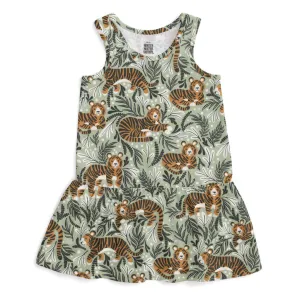 Valencia Dress, Dreaming Tigers Green